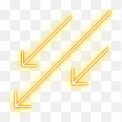 Neon Arrow Yellow Frame Sticker - Horizontal png