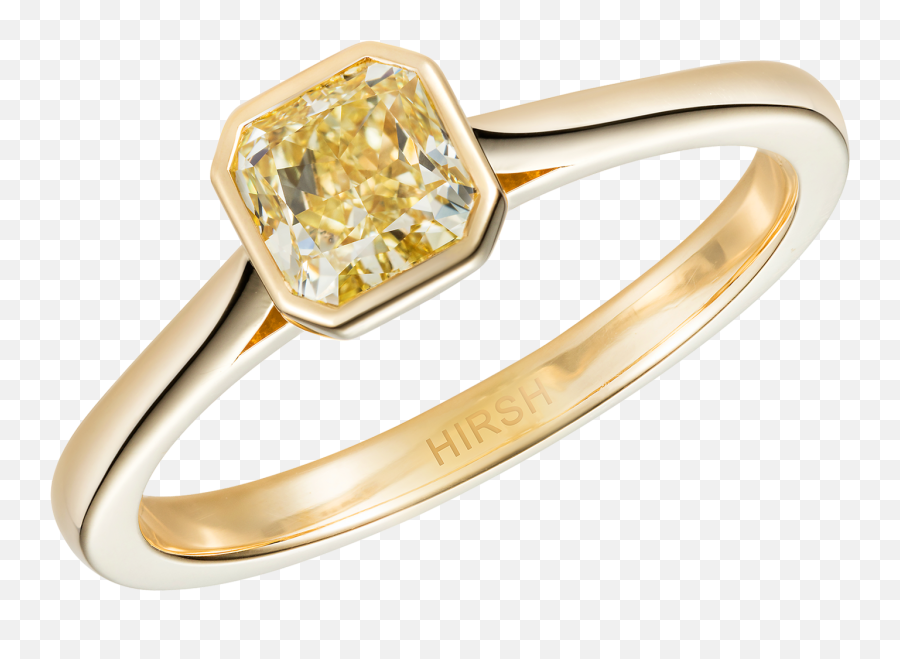 Venus Yellow Diamond Ring - Solitaire Yellow Diamond Ring Png,Yellow Diamond Png