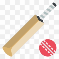 Balls Clipart Cricket Bat Transparent - Cricket Bat Vector Png