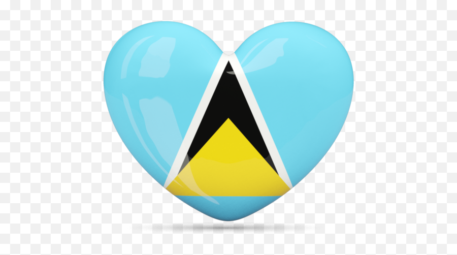 Heart Icon Illustration Of Flag Saint Lucia - Language Png,Heart Icon\