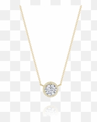 Tacori 18k Yellow Gold Diamond Necklace 16 Chain - png