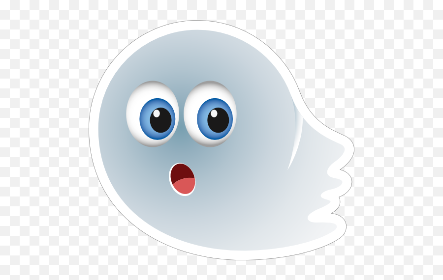 Cute Ghost Emoji Sticker - Cartoon Png,Ghost Emoji Transparent