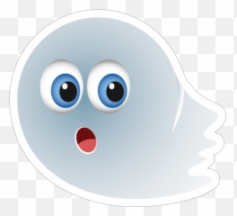 Cute Ghost Emoji Sticker - Cartoon Png,Ghost Emoji Transparent