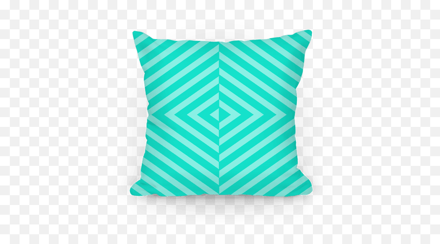 Teal Diagonal Stripe Pattern Throw Pillow Lookhuman - Table Dance Png,Diagonal Stripes Png