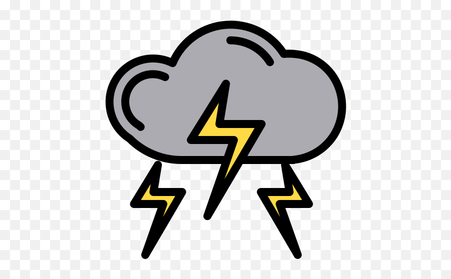 Thunder - Free Weather Icons Weather Thunder Icon Png,Scattered Thunderstorms Icon