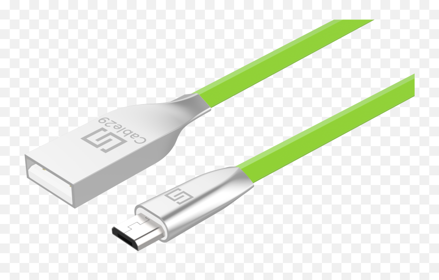 Flat Metal Micro Usb Charger 1m - Usb Cable Png,Charger Png