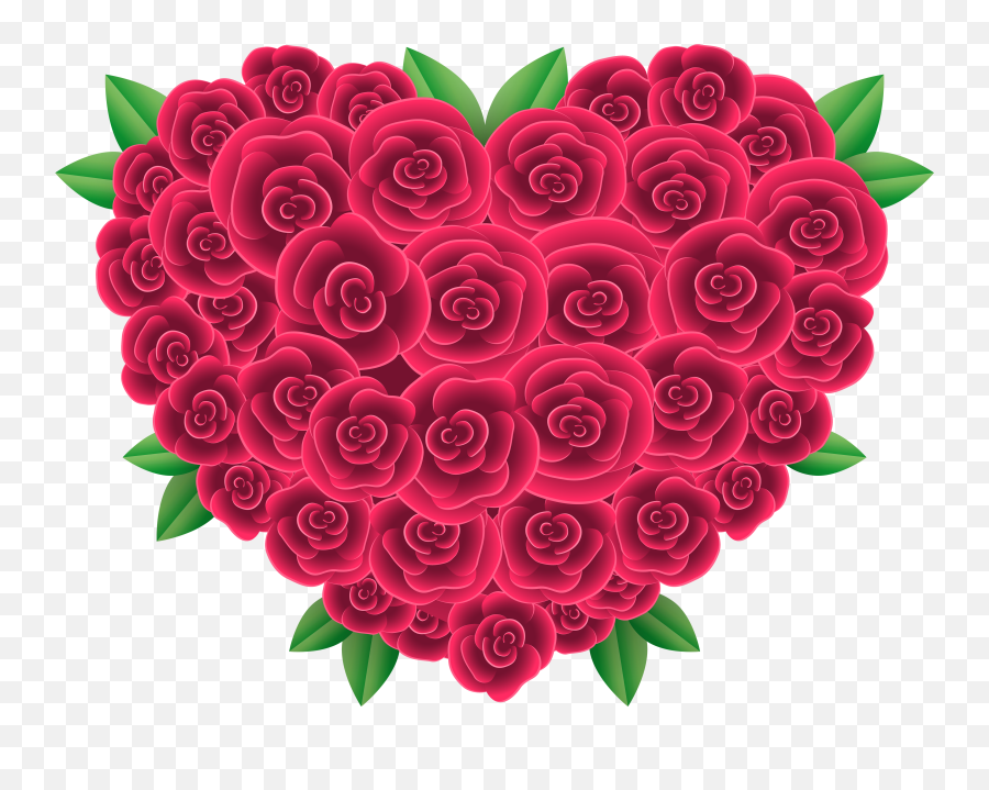 Rose Heart Flower Clipart Library - Clipart Floral Heart Png,Rose Heart Png