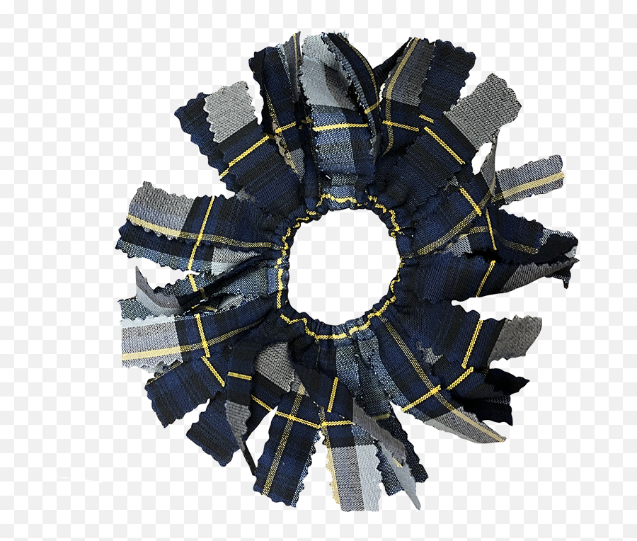 Pom Scrunchie - Plaid 46 Circle Png,Scrunchie Png