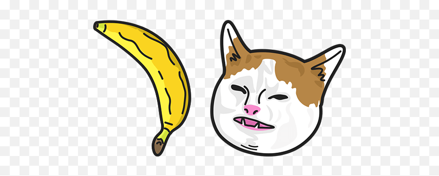 Cat No Banana Cursor - Cat No Banana Cursor Png,Knife Cat Meme Transparent
