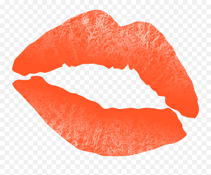 Lipstick Mark Png Images Collection For Free Download - Orange Kiss Lips,Lips Clipart Png