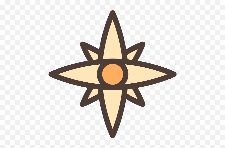 Wind Rose Png Icon - Ancient Symbols Of Sun,Compass Rose Png