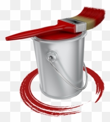 Red Paint Bucket Png Full Size Download Seekpng - Small Appliance,Bucket Png