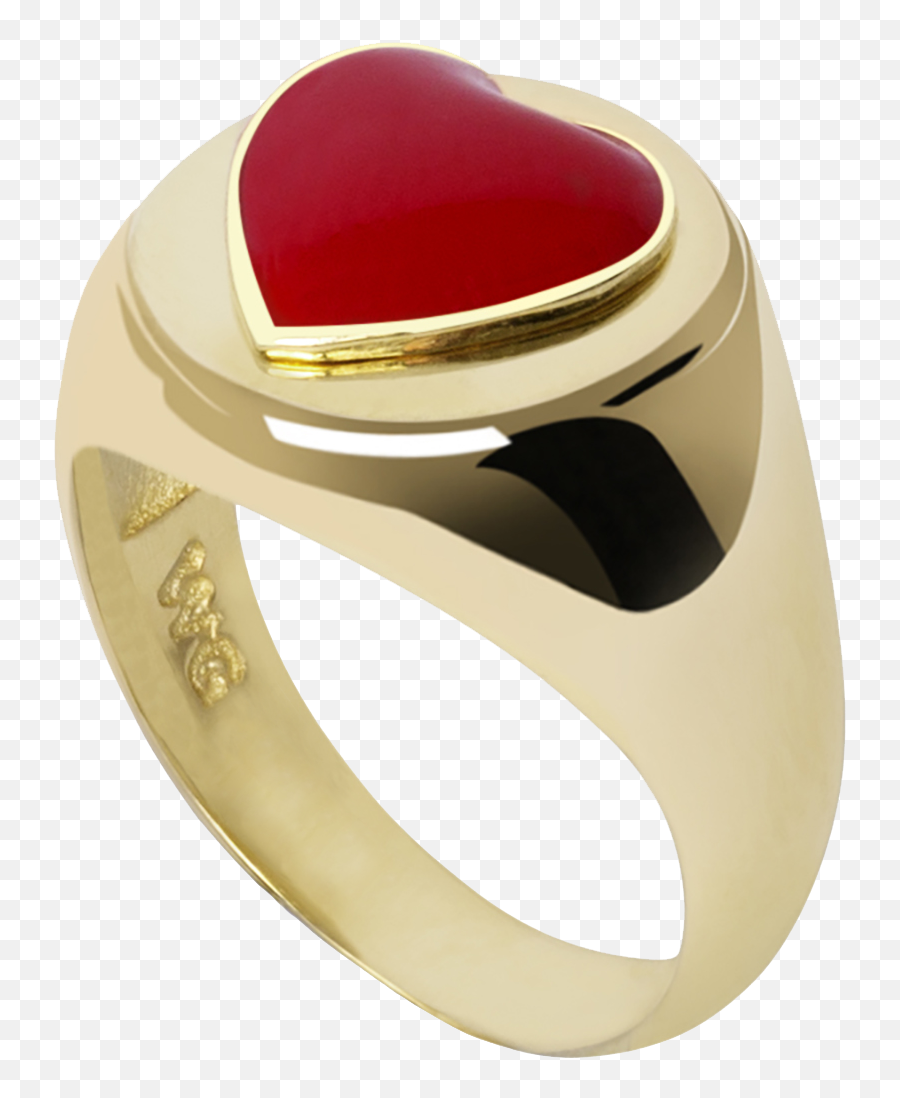 Gold Red Heart Ring U2013 Wilhelmina Garcia - Gold Ring Red Heart Png,Red Heart Transparent