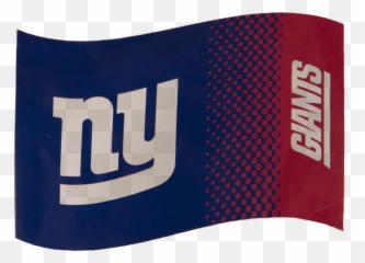 New York Giants Large Nfl Logo Fade Flag Bst - png