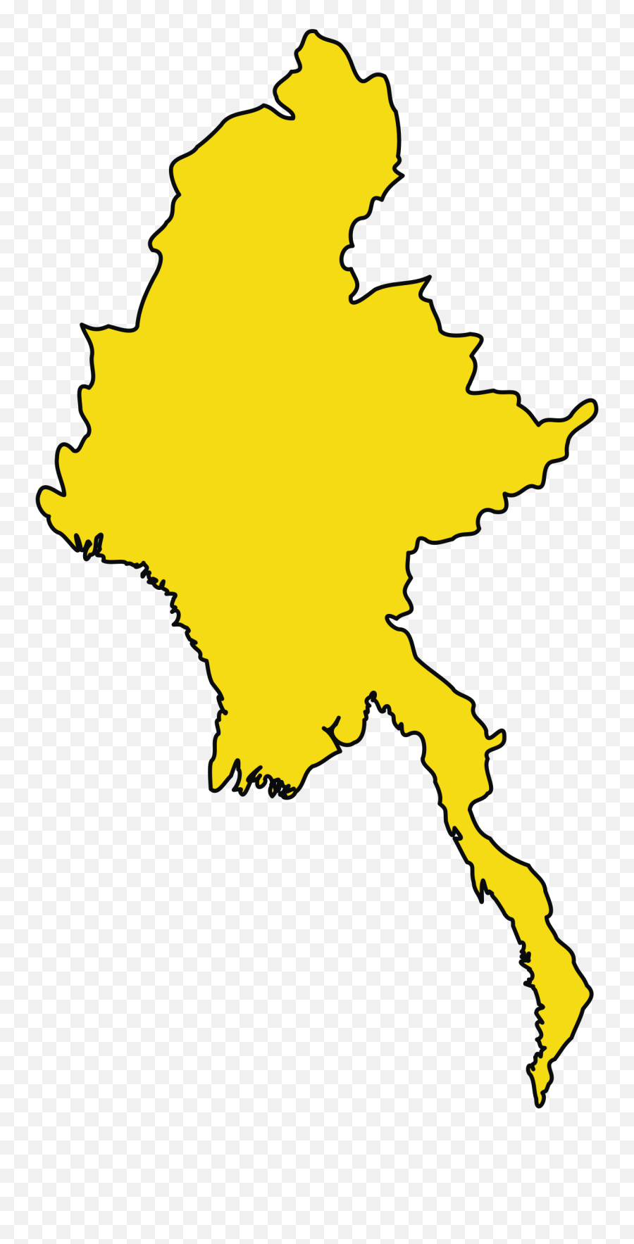Myanmar Clipart Transparent Png - Transparent Myanmar Map Png,Map Clipart Png