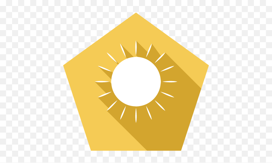 Sun Icon Myiconfinder - Circle Png,Pentagon Png
