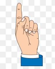 Download Hand Up Finger Pointing Png - Cartoon