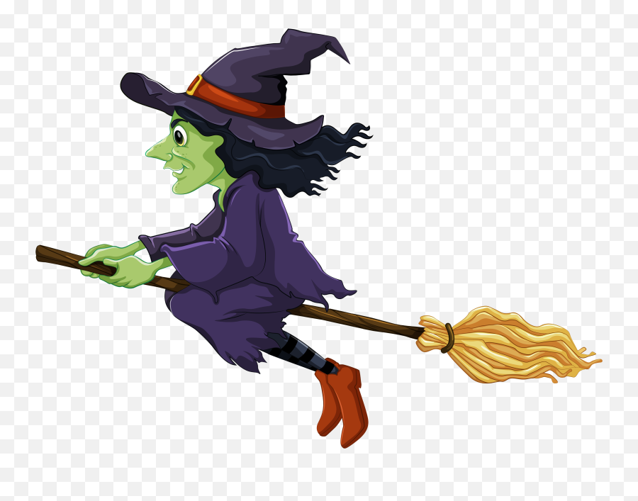 Drawing Witch Broom Background - Clipart Halloween Witch Png,Witch Transparent Background