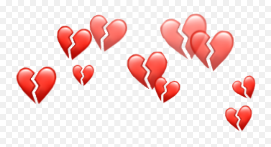 Download Heart Hearts Emoji Emojis Crown Red Tumblr Broken Heart