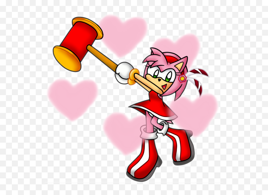 Amy Rose Spinning Hammer Clipart - Full Size Clipart Amy Rose Warrior Feather Png,Amy Rose Png