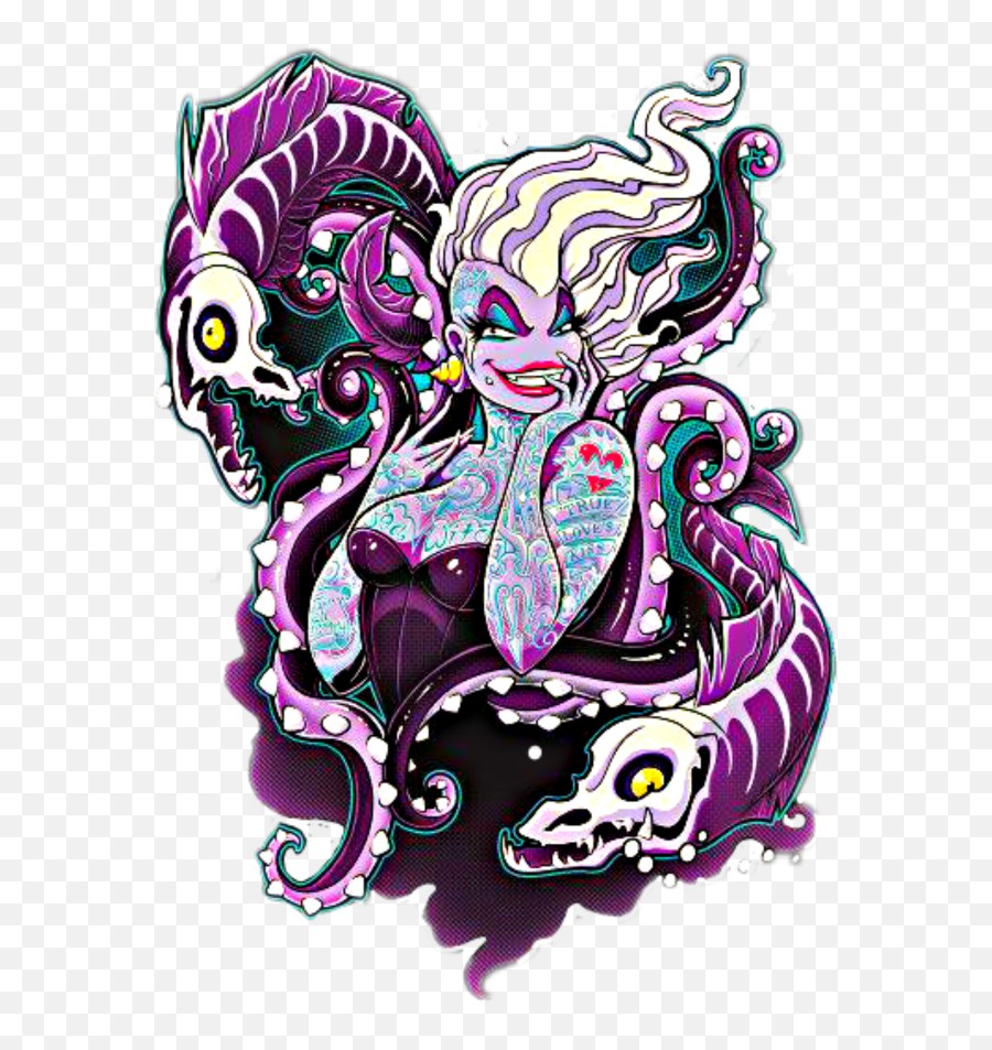 Download Hd Ursula Sticker - Disney Ursula Pin Up Jehsee Art Png,Ursula Png