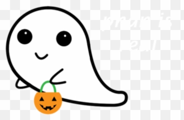 Halloween Cute Ghost Png Clipart - Full Size