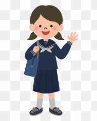 Art School Uniform Cartoon Png Clipart Girl
