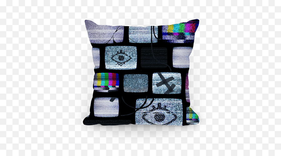Static Tv Set Pillow Pillows - Decorative Png,Tv Static Png