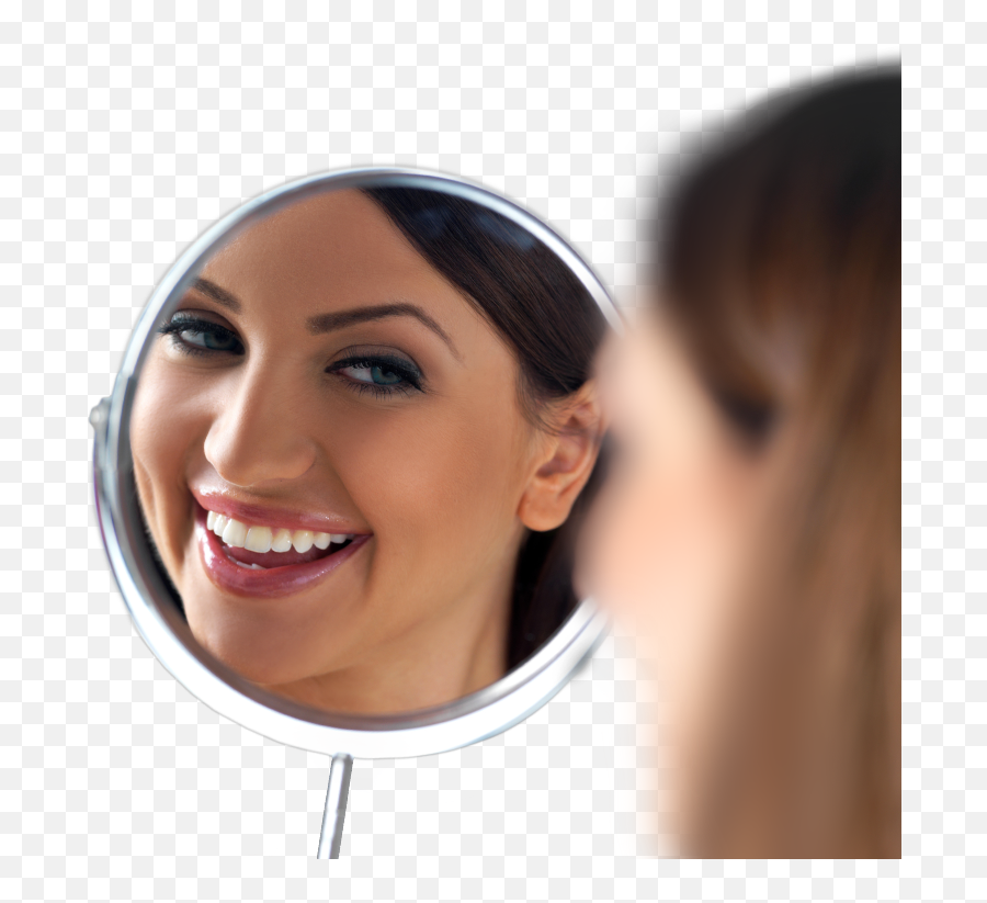 Full Mouth Reconstruction Vs Smile Makeover - Minerva Oh Woman Smile Into Mirror Png,Smile Mouth Png