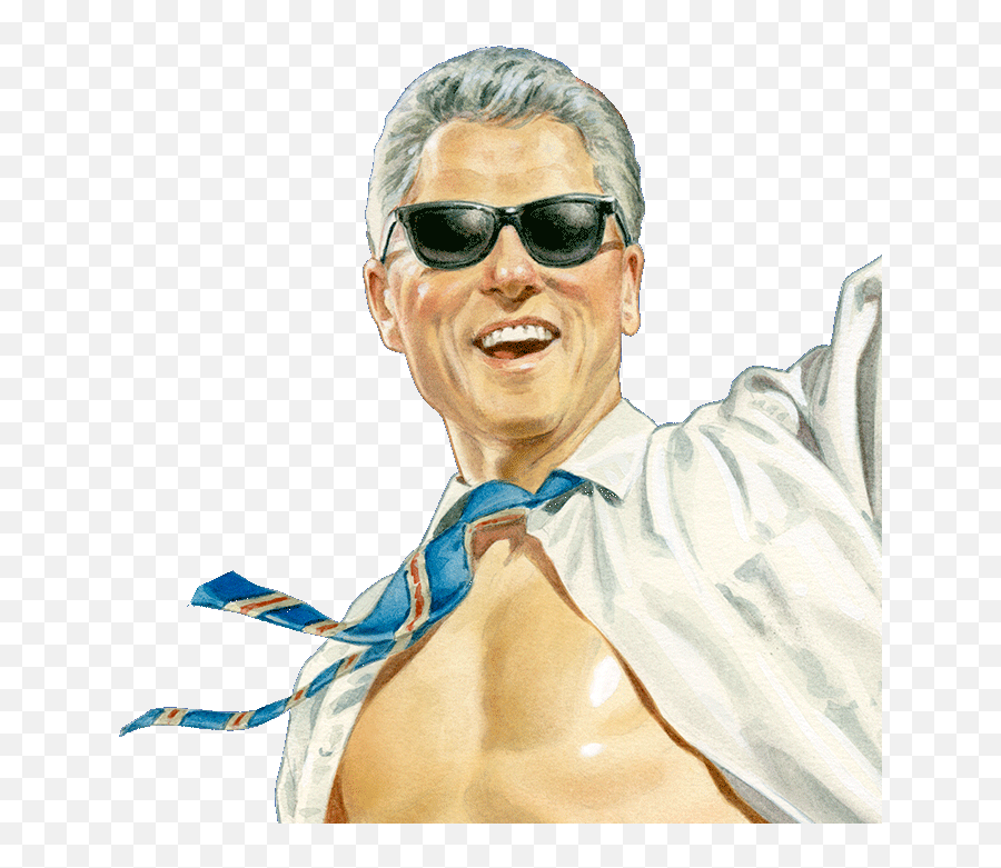 Bill Clinton Png - Bill Clinton Clipart Transparent Bill Clinton Funny Painting,Hillary Clinton Face Png