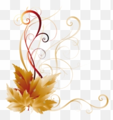 Golden Autumn - corner dreamland Side Border Design Png