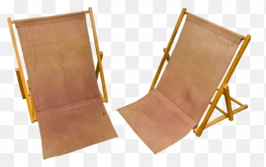 Vintage Tropical Chic Folding Camp Beach Sand Chairs - Pair png