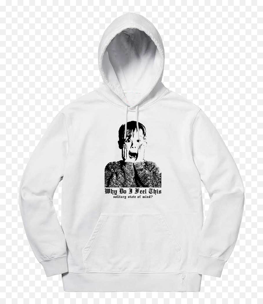 Download Solitary State Of Mind Hoodie White - Hoodie Full Hooded Png,White Hoodie Png