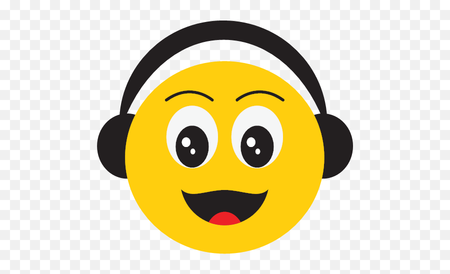 Happy Listen To Music Smiley Icon - Happy Smile Png,Music Emoji Png