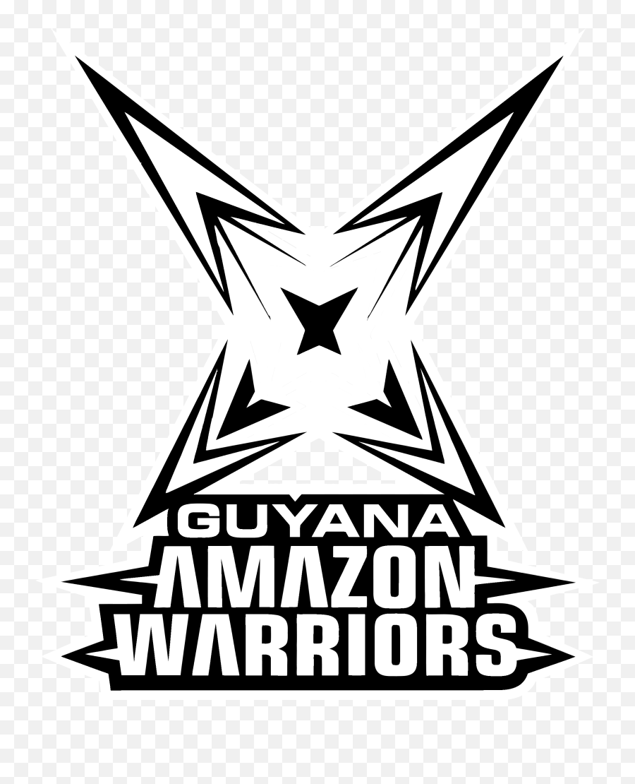 Download Hd Guyama Amazon Warriors Logo Black And White - Guyana Amazon Warrior Logo Png,Warriors Logo Png