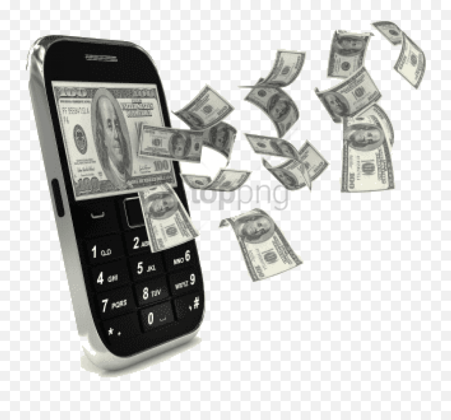 Download Free Png Money Coming Out Of Phone Image With - Mobile Money Phone Png,Cash Transparent
