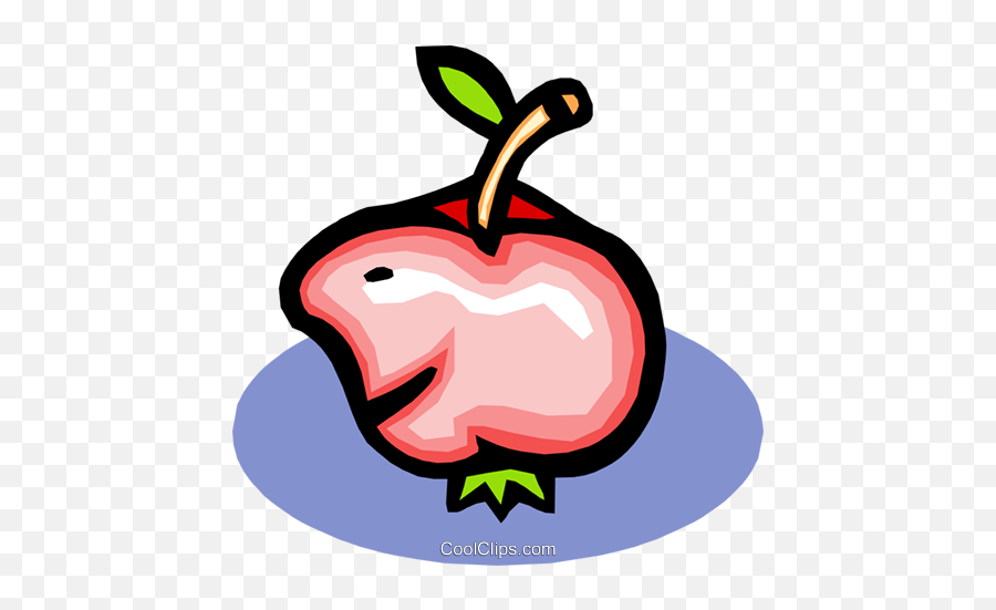 Cartoon Apple Royalty Free Vector Clip Art Illustration - Clip Art Png,Apple Logo Vector