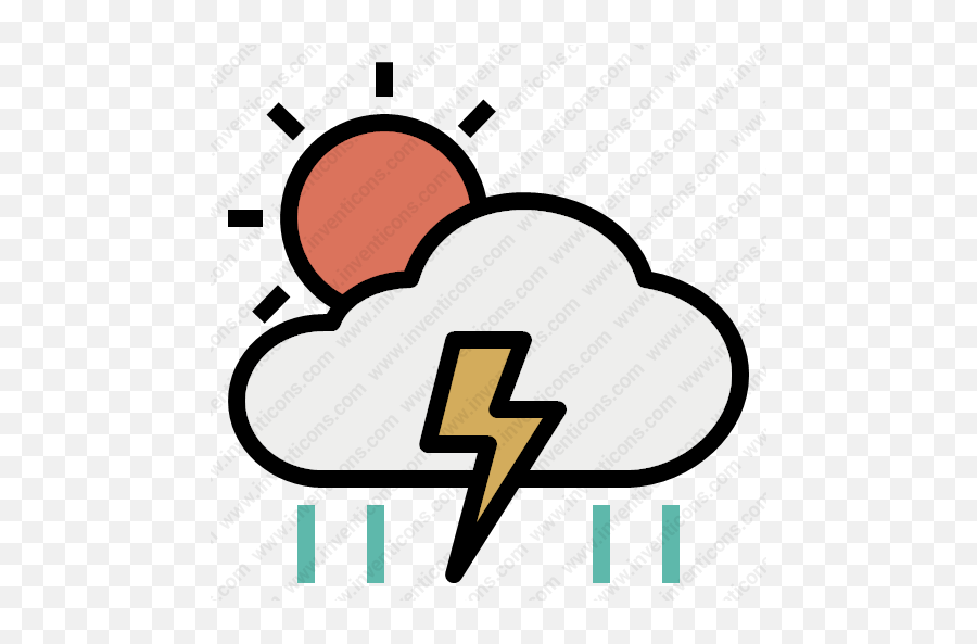 Download Storm Sun Clouds Rain Thunder Meteorology Weather - Weather Climate Icon Png,Storm Icon Png