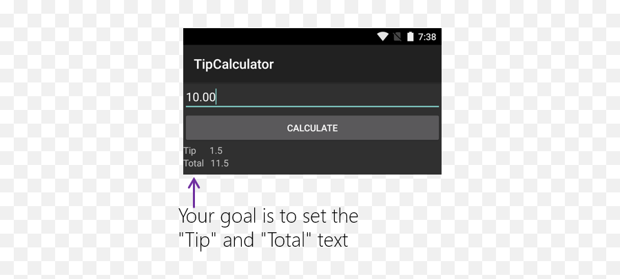 Exercise 2 Add Views To A Layout File Manually And With The - Dot Png,Tip Calculator Icon