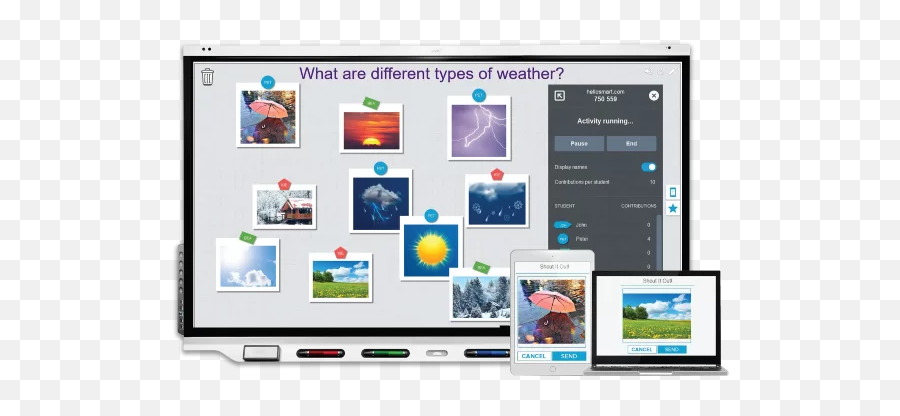 Smart Board 7000r Series Interactive Display - Smart Ep Technology Applications Png,Fountain Pencomputer Icon