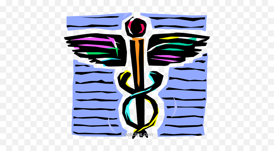Caduceus Medical Symbol Royalty Free Vector Clip Art - Clip Art Png,Caduceus Transparent Background
