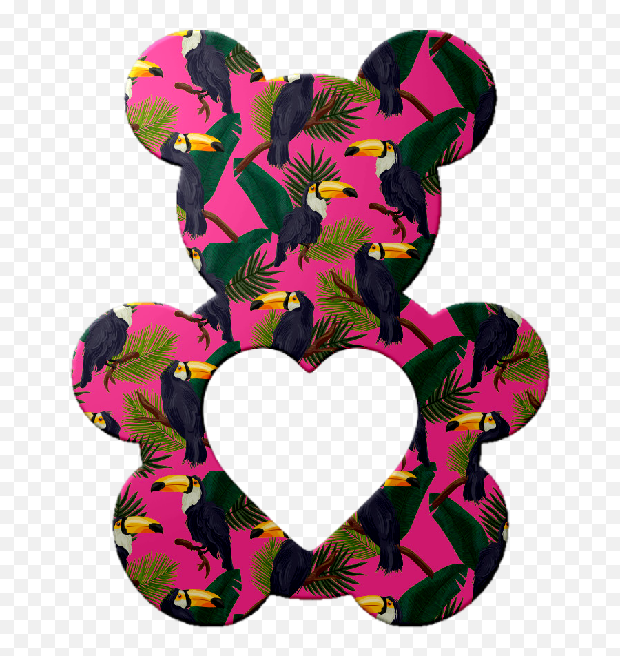 Monica Michielin Alphabets Toucan Alphabet Pink Background - Girly Png,Mouse Ears Icon