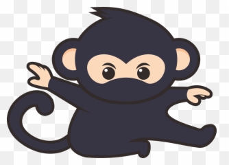 Funny Cute Animal - Free Vector Graphic On Pixabay Monkey Ninja Png,Cute Monkey Png