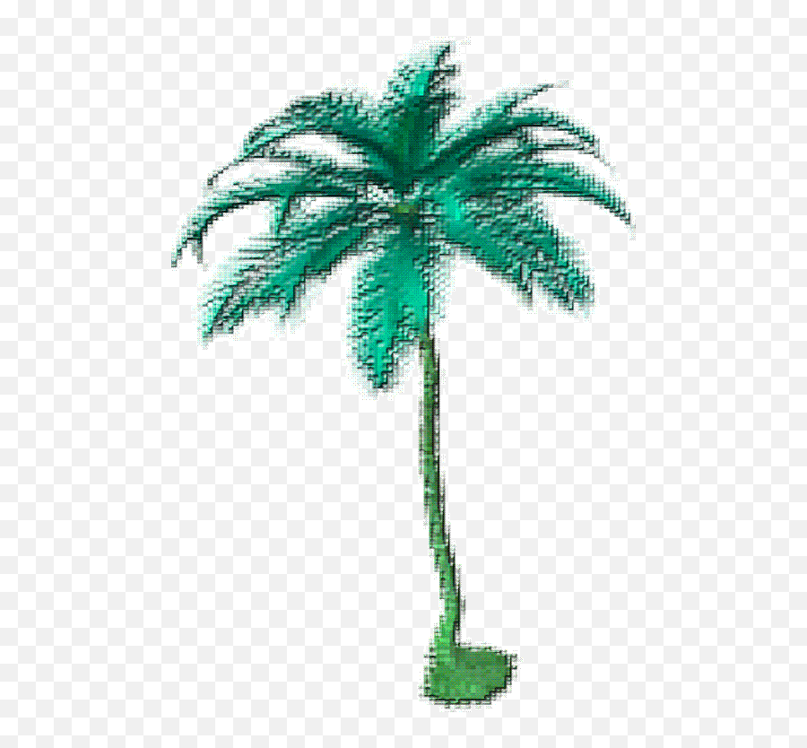 Transparent Palm Tree Tropical Sticker Green Pixel Png - Palm Oil Animated Gif,Palm Png