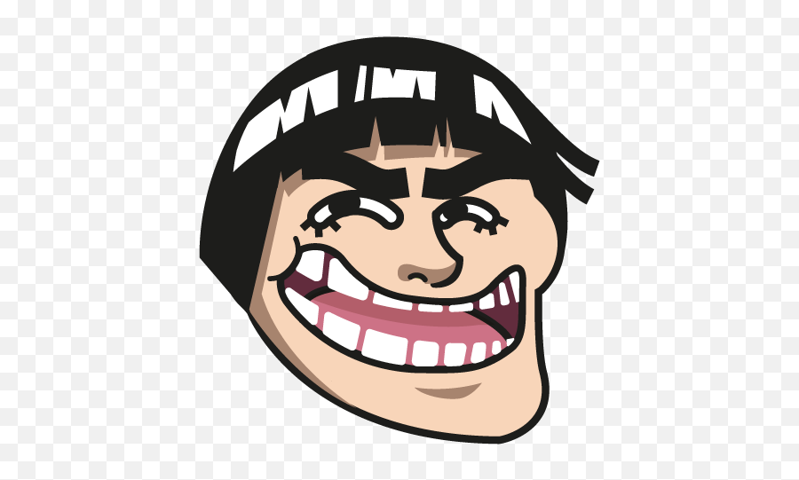 Gai Sensei Trollface Troll - Naruto Troll Face Png,Trollface Png