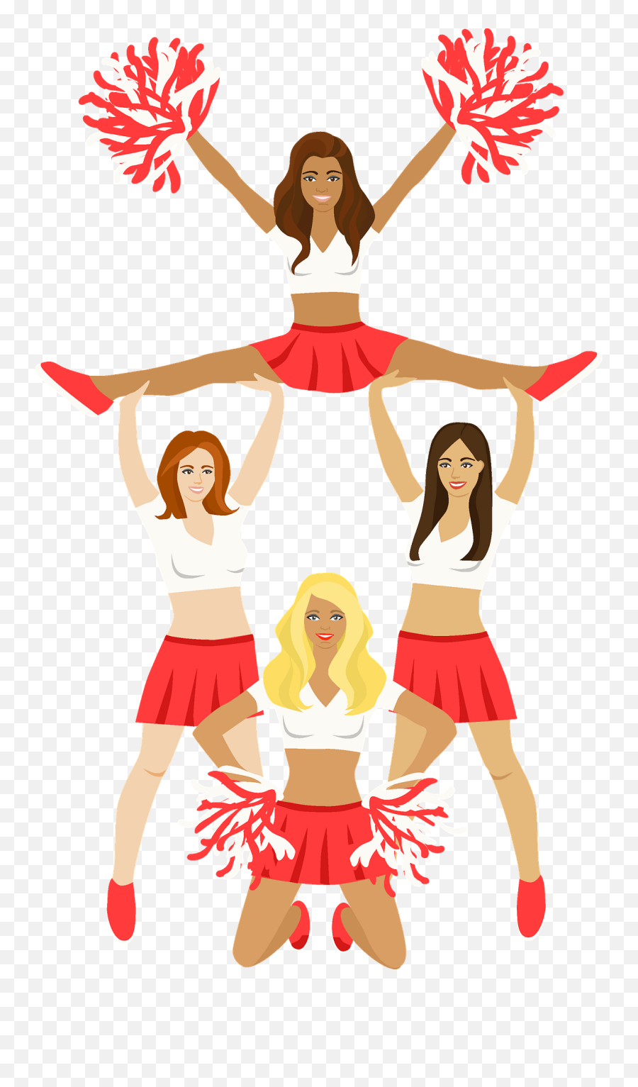 Cheerleaders Clipart Free Download Creazilla - Cheerleading Png,Cheerleaders Png