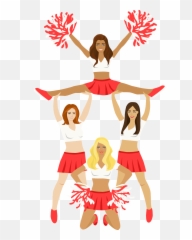 Cheerleaders Clipart Free Download Creazilla - Cheerleading Png,Cheerleaders Png