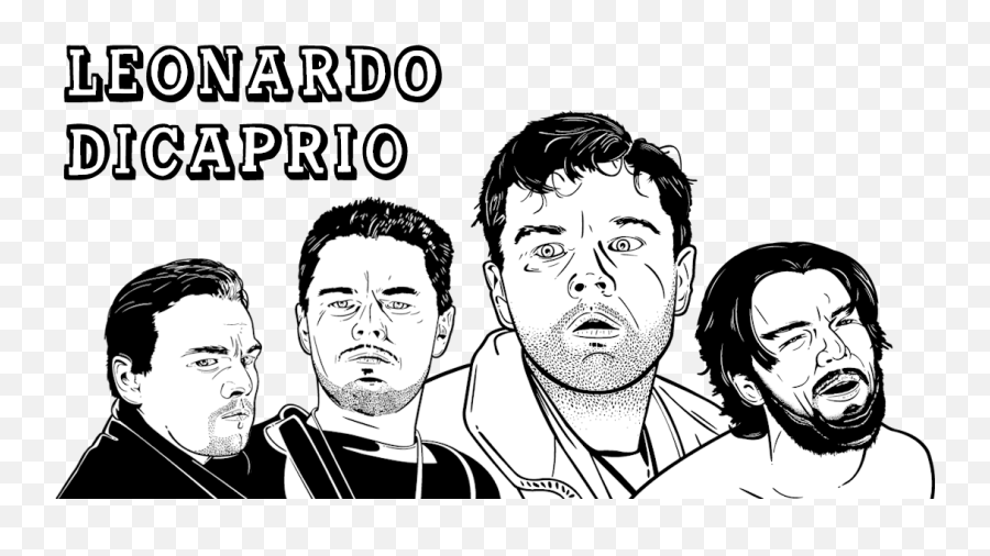 The Many Faces Ofu2026 Leonardo Dicaprio - Leonardo Dicaprio Cartoon Logo Png,Leonardo Dicaprio Png