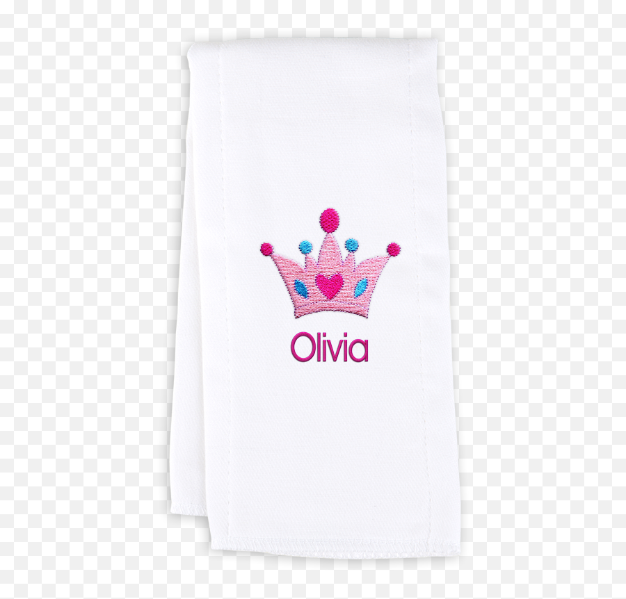 Personalized Burp Cloth With Crown - Sock Png,Pink Crown Png
