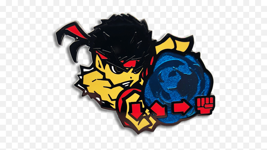 Street Fighter Ryu Power Pin - Pin Club Shop The Floor Street Fighter Pin Png,Street Fighter Logo Png